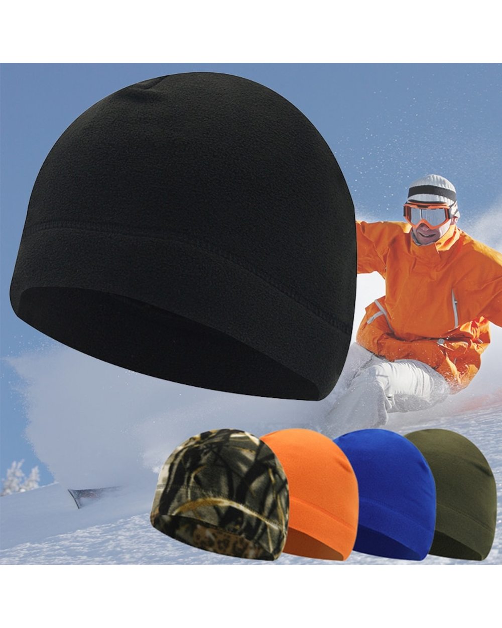 Outdoor Fleece Sports Hat Fishing Cycling Cap Hunting Military Tactical Men Women Warm Windproof Winter Camping Hiking front-0