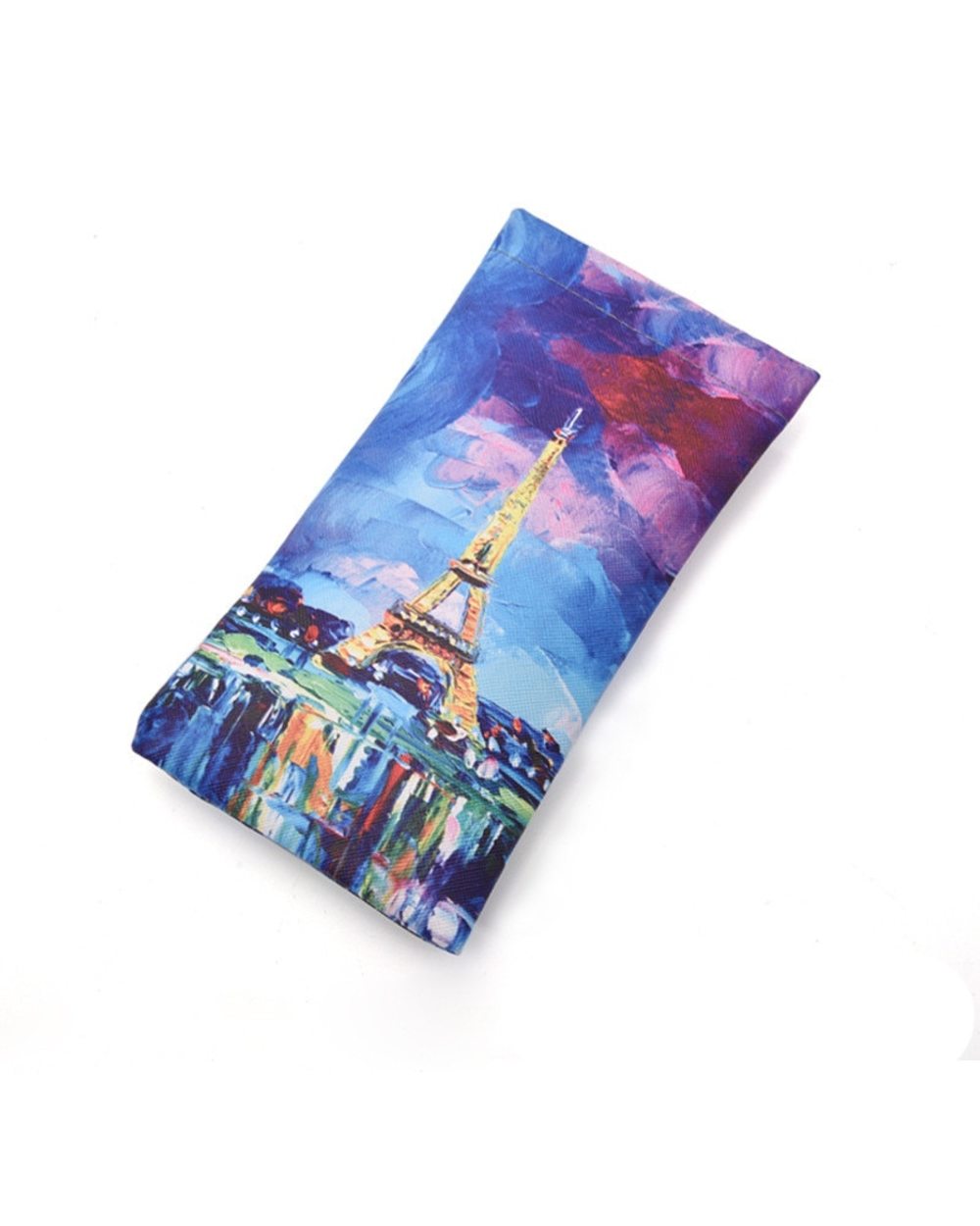 Oil Painting Glasses Case Box Women Hard Leather Reading Glasses Bag Men Retro Unisex Floral Print Eyewear Protector front-2