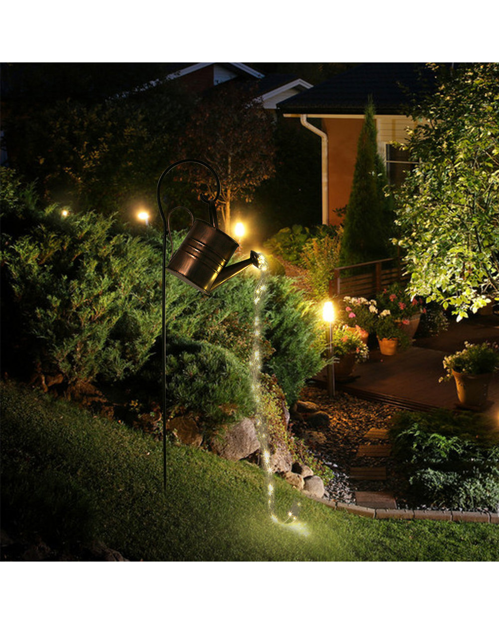 Star Type Shower Garden Art Light Decoration Outdoor Lawn Lamp Watering Can Sprinkles Fairy Light Ornaments Lawn Lamps front-3