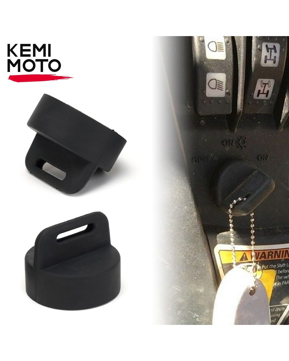 Atv Igntion Key Cover Keyswitch Rubber Compatible With Polaris Sportsman Scrambler Black Trail