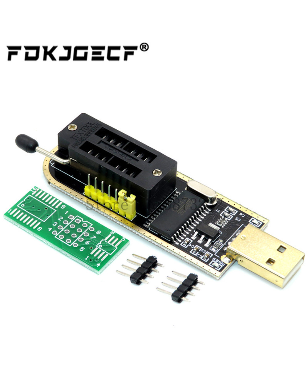 Ch341a 24 25 Series Eeprom Flash Bios Usb Programmer Module + Soic8 Sop8 Test Clip For Eeprom 93Cxx / 25Cxx / 24Cxx Diy front-1