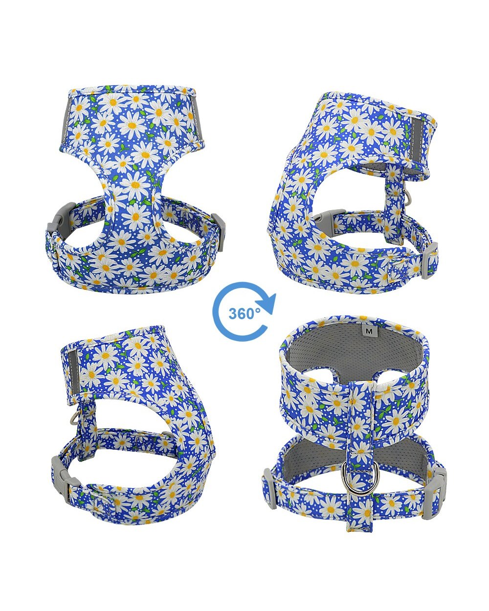 Cute Cat Harness and Leash Set Adjustable Nylon Mesh Pet Puppy Cat Walking Harness Vest Leash For Small Cats Dogs Kitten front-1