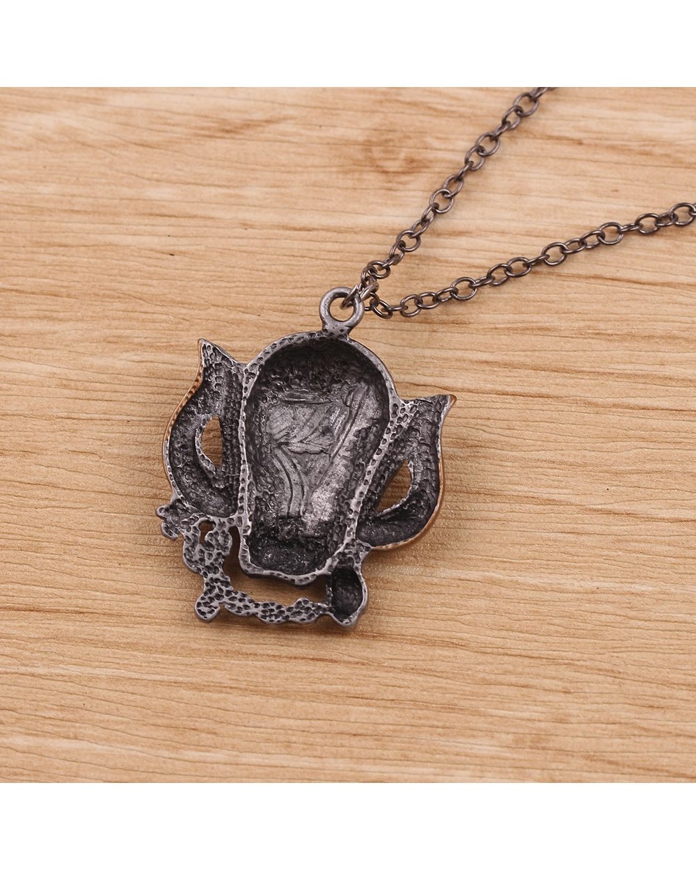 Vintage Skull Head Necklace Devil Pan God Necklaces Hollow Sheep Skulls Pendant For Women Men Jewelry front-4