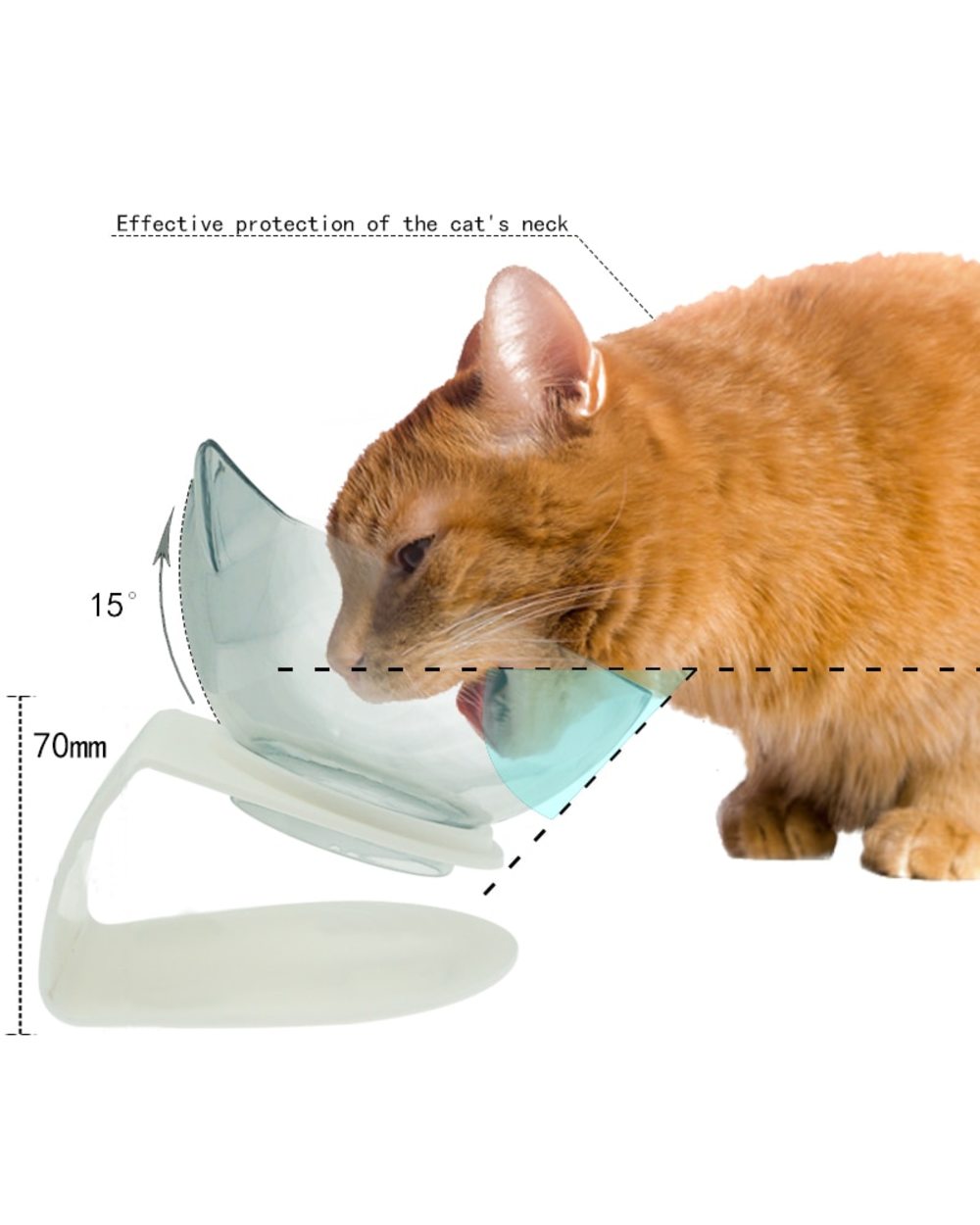 Non-Slip Double Cat Bowl Dog Bowl With Stand Pet Feeding Cat Water Bowl For Cats Food Pet Bowls For Dogs Feeder Product front-2