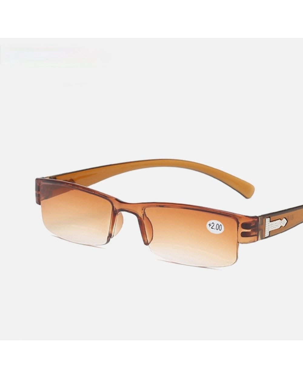 Korean Fashion Reading Glasses Men Women Clear Lens Half Frame Presbyopic Eyewear 1.0 1.5 2.0 2.5 3.0 3.5 4.0 For Reader front-1