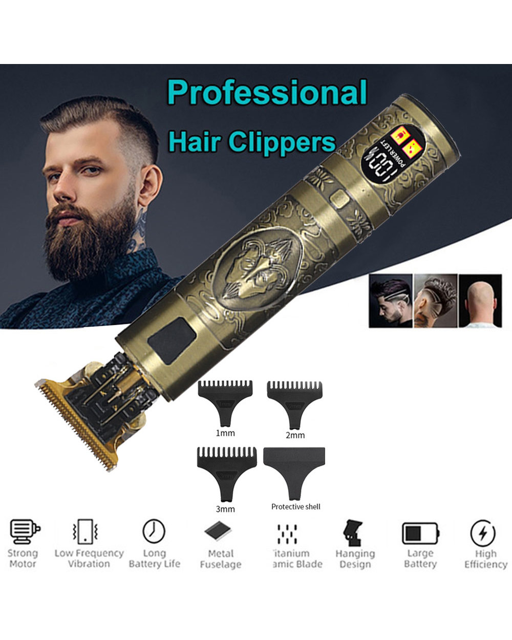 Cordless Beard and Hair Trimmer front-2