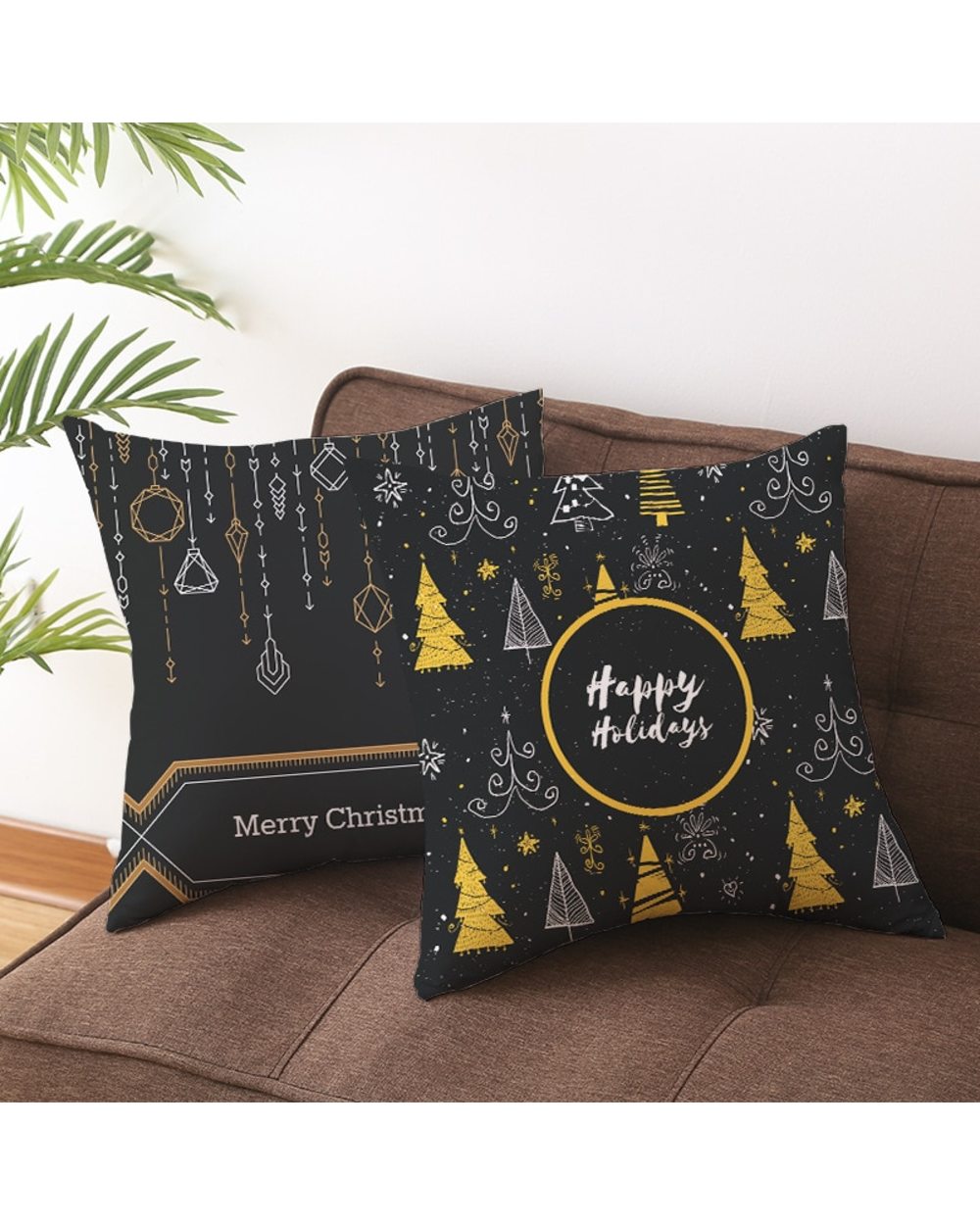 45x45cm Merry Christmas Pillowcase 2022 Christmas Decor for Home Ornaments Xmas Noel Natal New Year 2022 Gift front-4