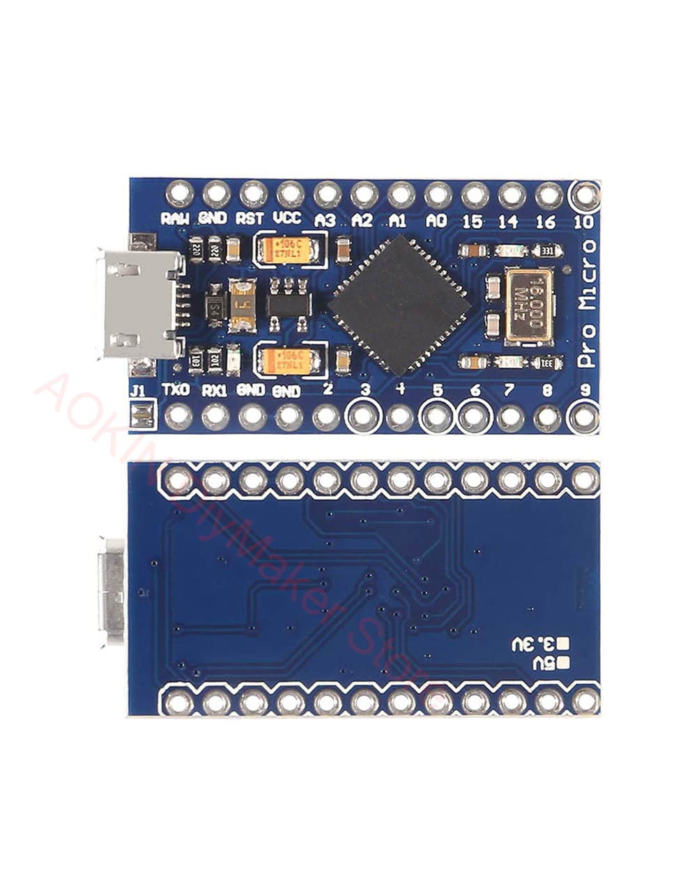 Pro Micro Atmega32u4 5V 16Mhz Bootloadered Ide Micro Usb Pro Micro Development Board For Arduino Pro Micro With Pin Hea front-2