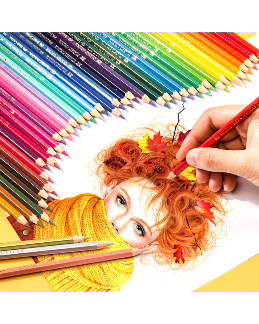 Faber-Castell 36 48 72 Color Classic Oily Pencil Painting For Beginners Students Colored Pencils Sketch Painting Art Su front-4