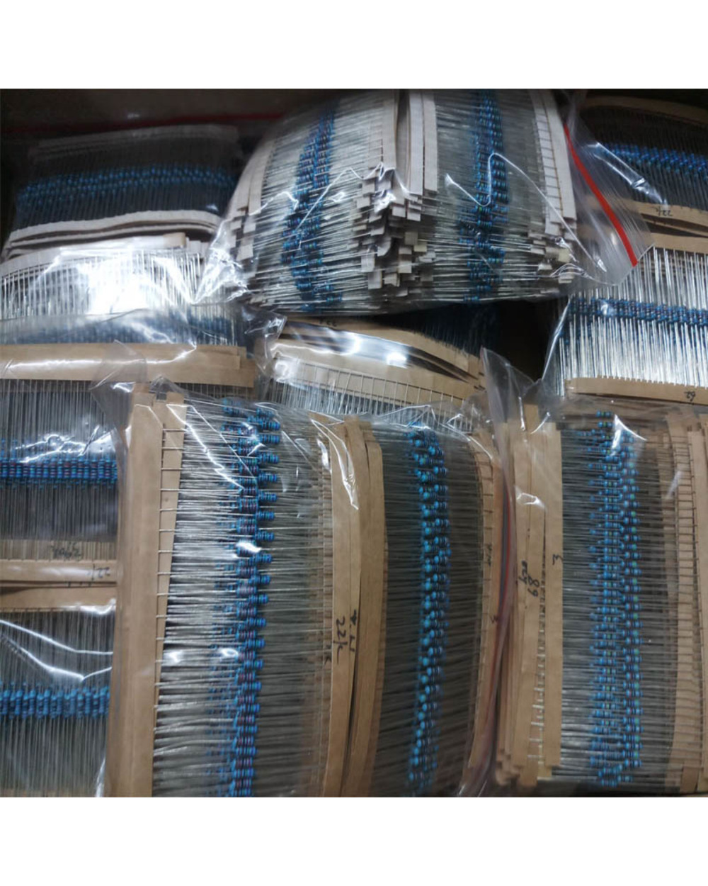3120Pcs/Lot 156 Values 1/4W 0.25W 1% Metal Film Resistors Assorted Pack Kit Set Lot Resistors Assortment Kits Fixed Res front-2