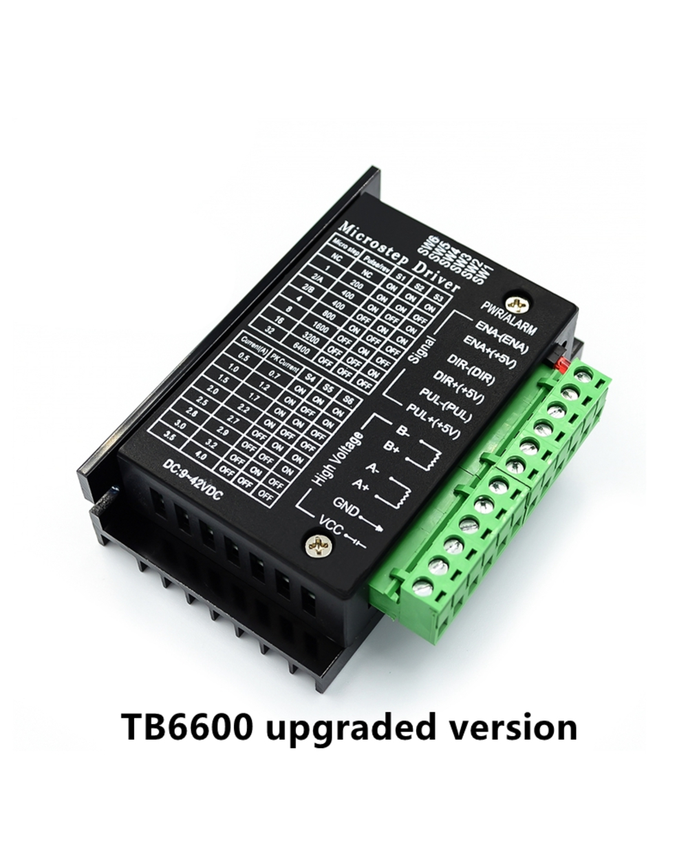 42/57 Stepper Motor Driver Tb6600 Upgrade Version 32 Subdivision 4.0A 42V (Pulse 3-24V) front-0