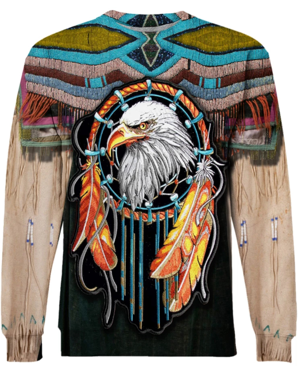 Hoodie Bohemia style Dreamcatcher Eagle 3D Print hoodies Unisex front-2