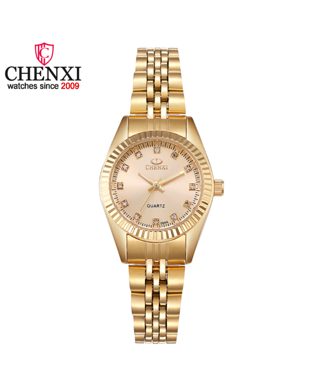 CHENXI Women Golden Silver Classic Quartz Watch aterproof front-1
