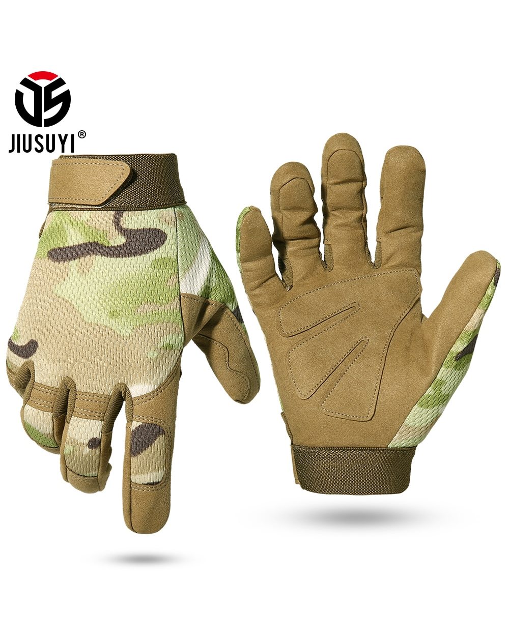 Multicam Tactical Gloves Antiskid Army Military Bicycle Airsoft Motorcycle Shoot Paintball Work Gear Camo Full Finger M front-0