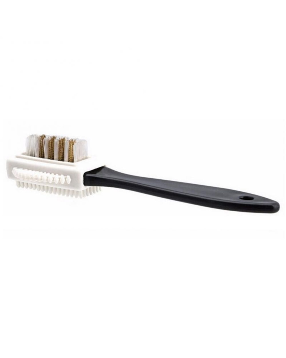 1Pc 3Side Shoe Brush Black Cleaning Brush For Suede Nubuck Boot Shoes Shape front-2