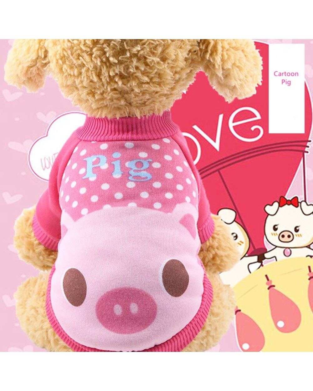 Winter Dog Clothes Cartoon Dog Coat Hoodie Sweatshirt Cat Puppy Chihuahua Clothing Pet Coat Winter Poodle Costume front-2