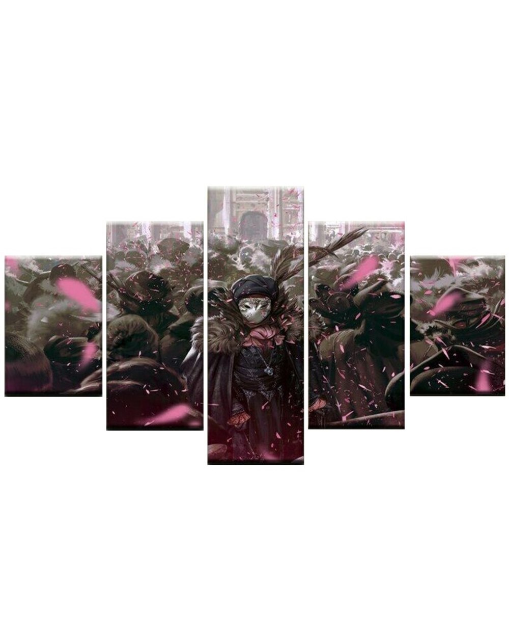 Anime Figure Assassin Modern Picture Print Anime 5 Panel Canvas Art Wall Decor front-2