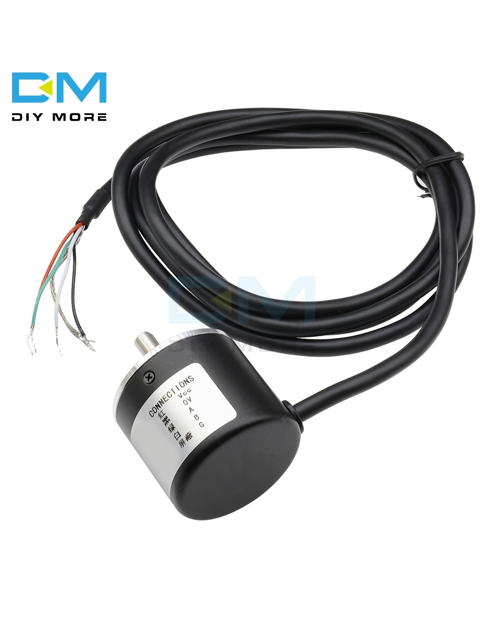 360 600 P/R Encoder Dc 5V-24V Encoder 360P 600P Incremental Rotary Ab 2 Phases 6Mm Shaft Suit For Displacement Measurem front-3
