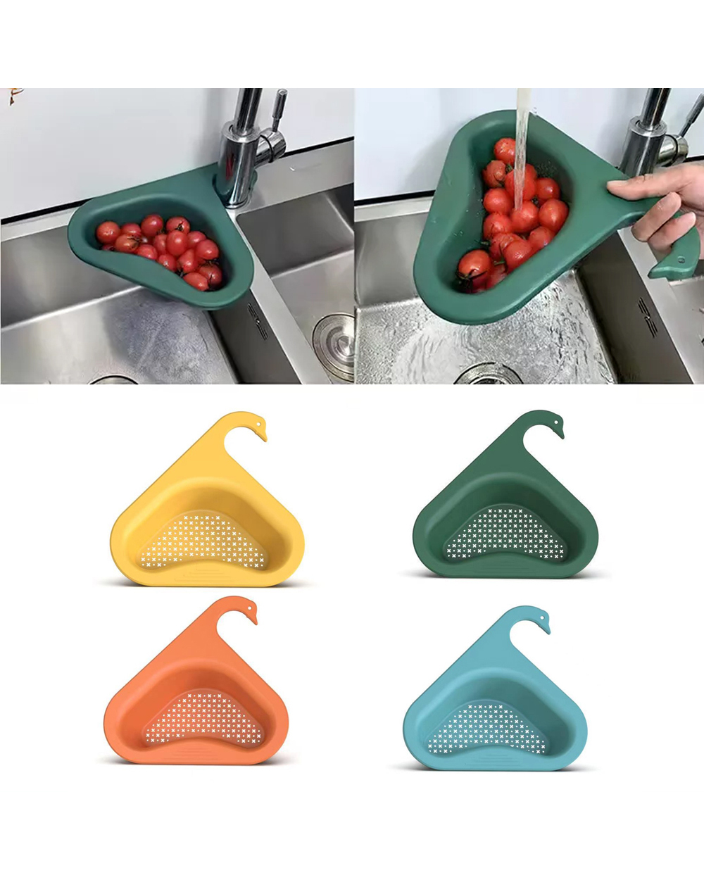 SALE UP TO 50 Kitchen Sink Drain Basket Swan Drain Rack