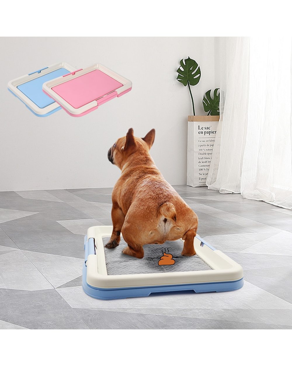 Portable Dog Training Toilet Indoor Dogs Potty Pet Toilet for Dogs Cats Cat Litter Box Puppy Pad Holder Tray Pet Supplie front-0