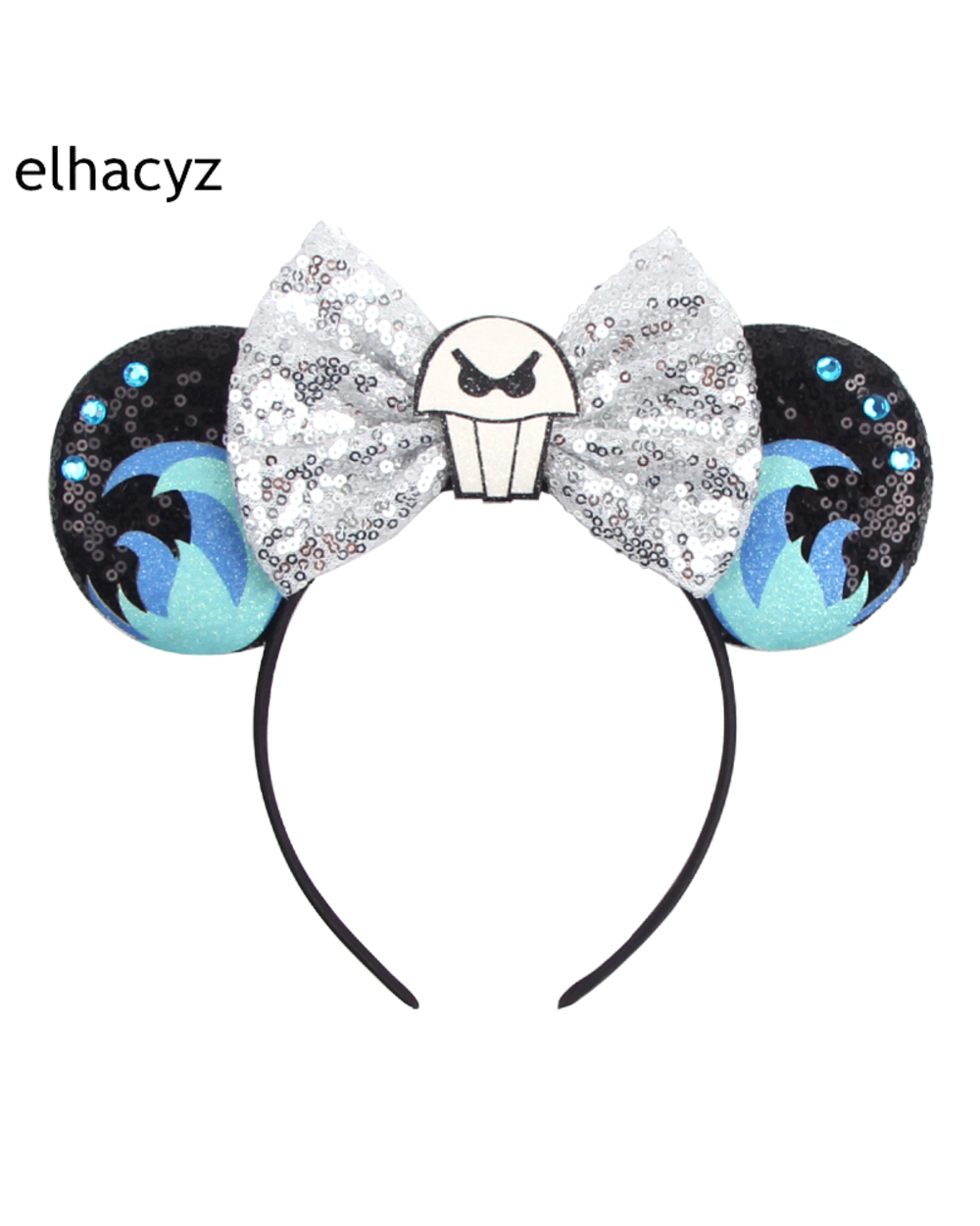 2022 New Festival Sequins Bow Mouse Ears Hairband Party Hair Accessories Glitter Halloween Headband For Women Girls front-5