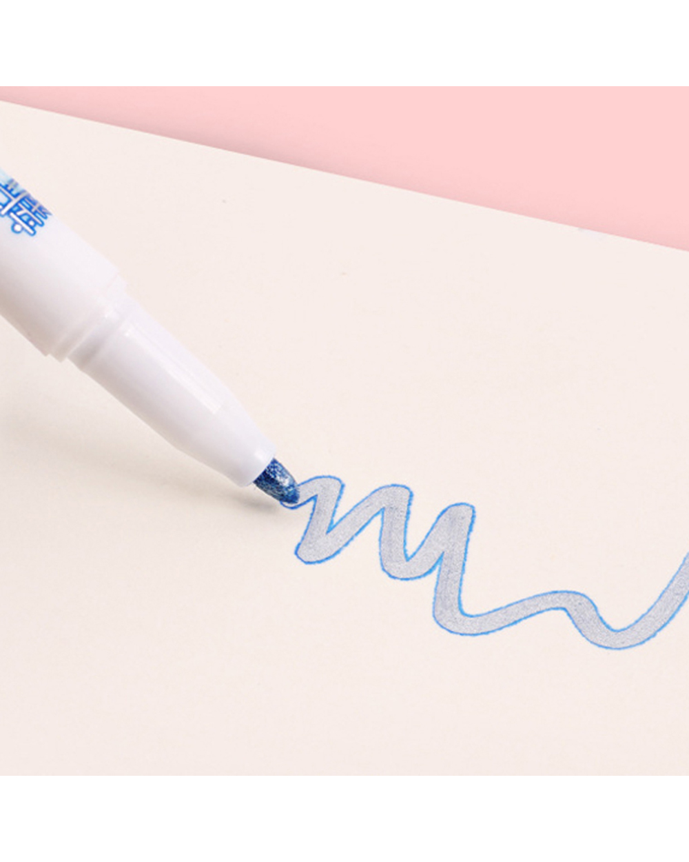 8Pcs/Set Double Line Pen Highlighter Fluorescent Marker Out Line Pen Color Student Multicolor Hand Note Pen For Scrapbo front-4