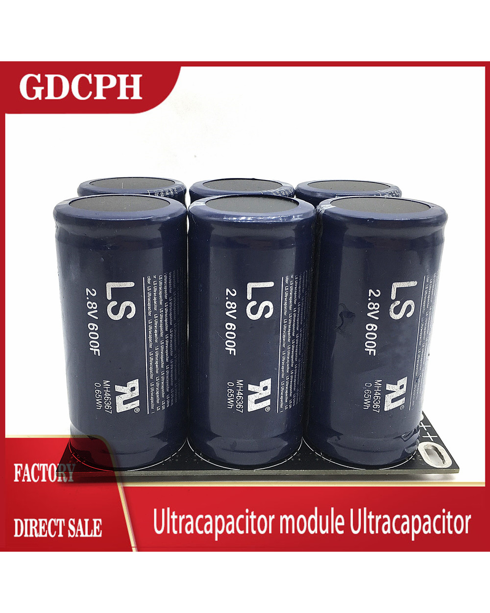 Automotive Rectifier Capacitor 16V100f Supercapacitor 2.8V600f Automotive Starter Capacitor Farad Capacitor front-2