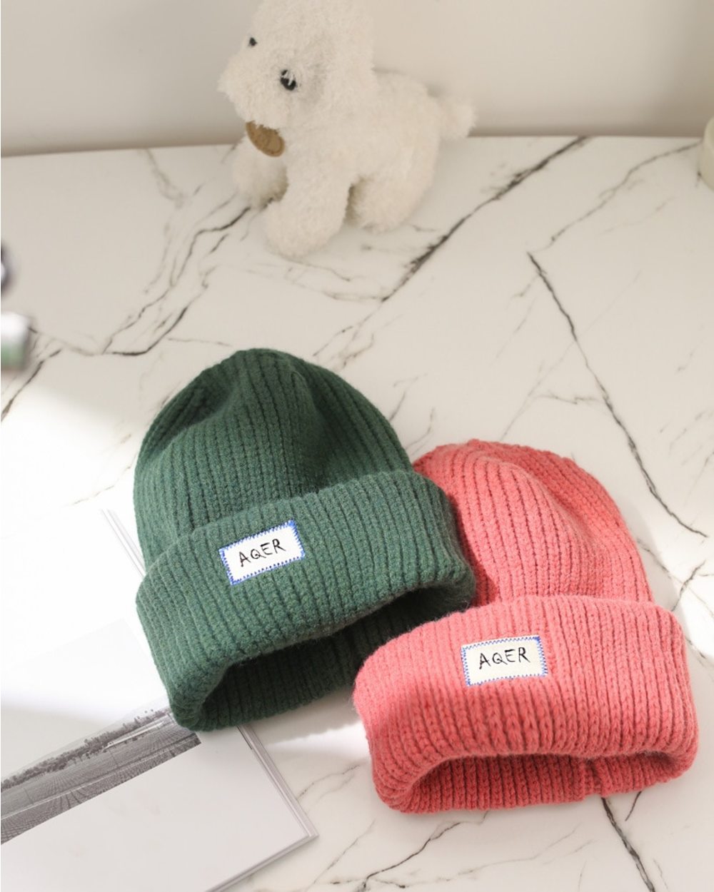 New Year Loose Big Head Knitted Hats For Women Outdoor Satin Warm Hats Beanie Caps Dome Hat Autumn Winter Hat Bonnet Fe front-4