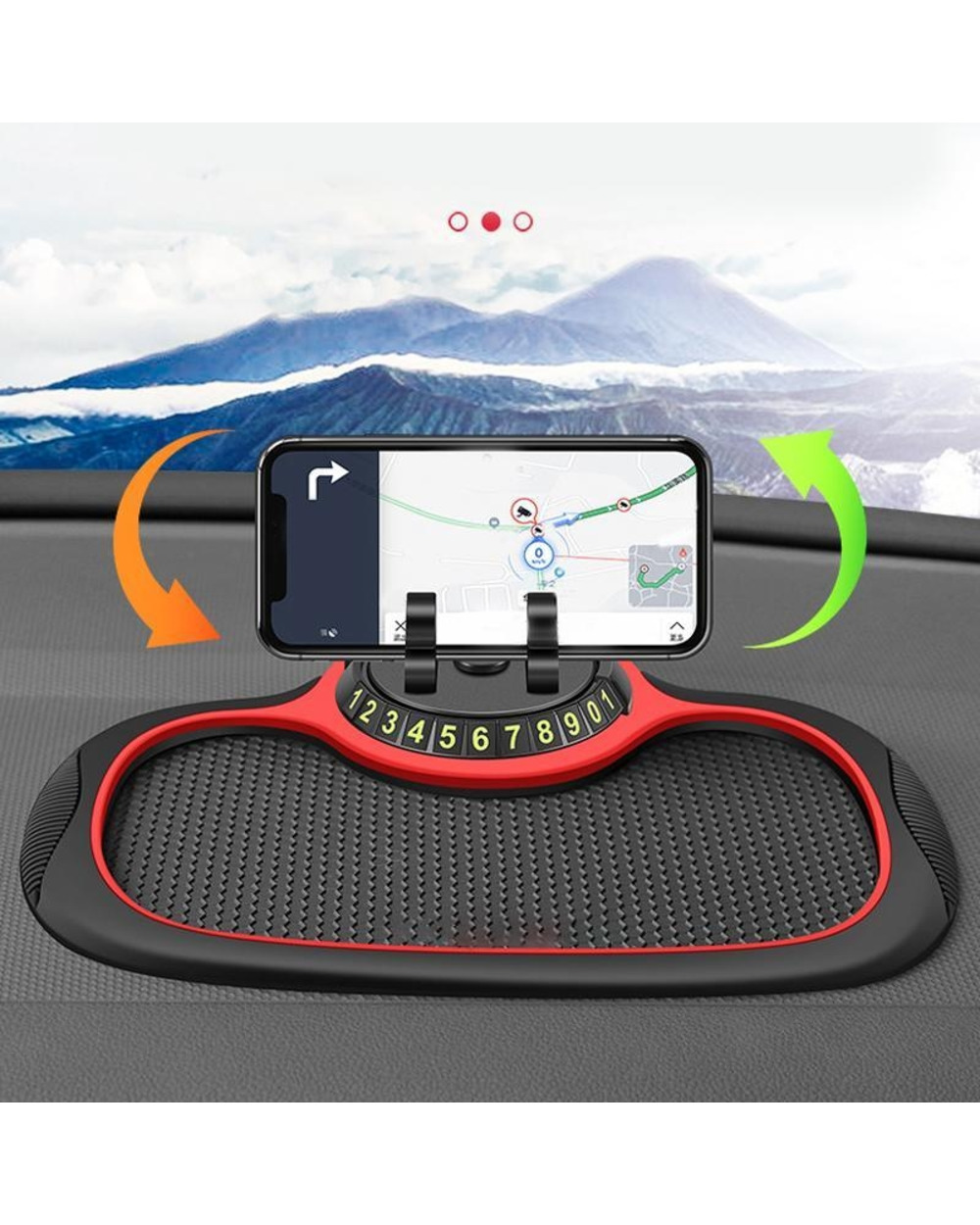 Car Non-slip pad Cell phone Navigation frame Number card Hidden Multifunctional Swan bracket front-3