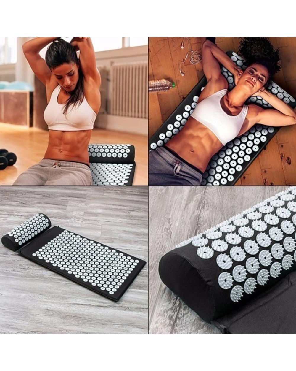 Acupressure Mat Spike Massage Mat And Pillow Relieve Back Relax Muscles Non-Slip Yoga Mats Acupuncture Cushions Applica front-2