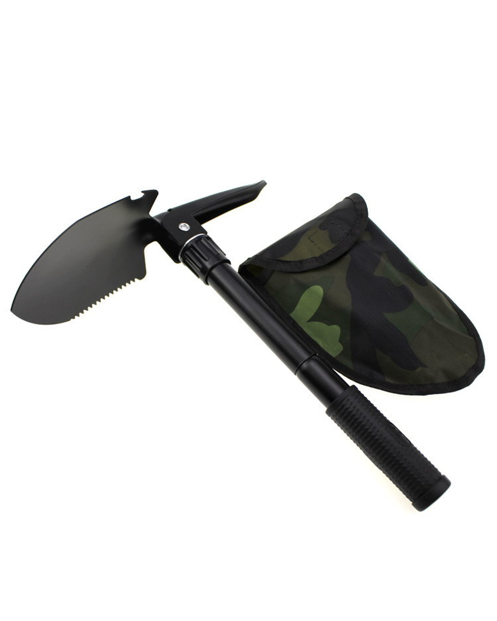 Multi-Purpose Outdoor Garden Shovel Folding Camping Hiking Survival Spade Trowel Portable Hand Tools Weeding Planting M front-3