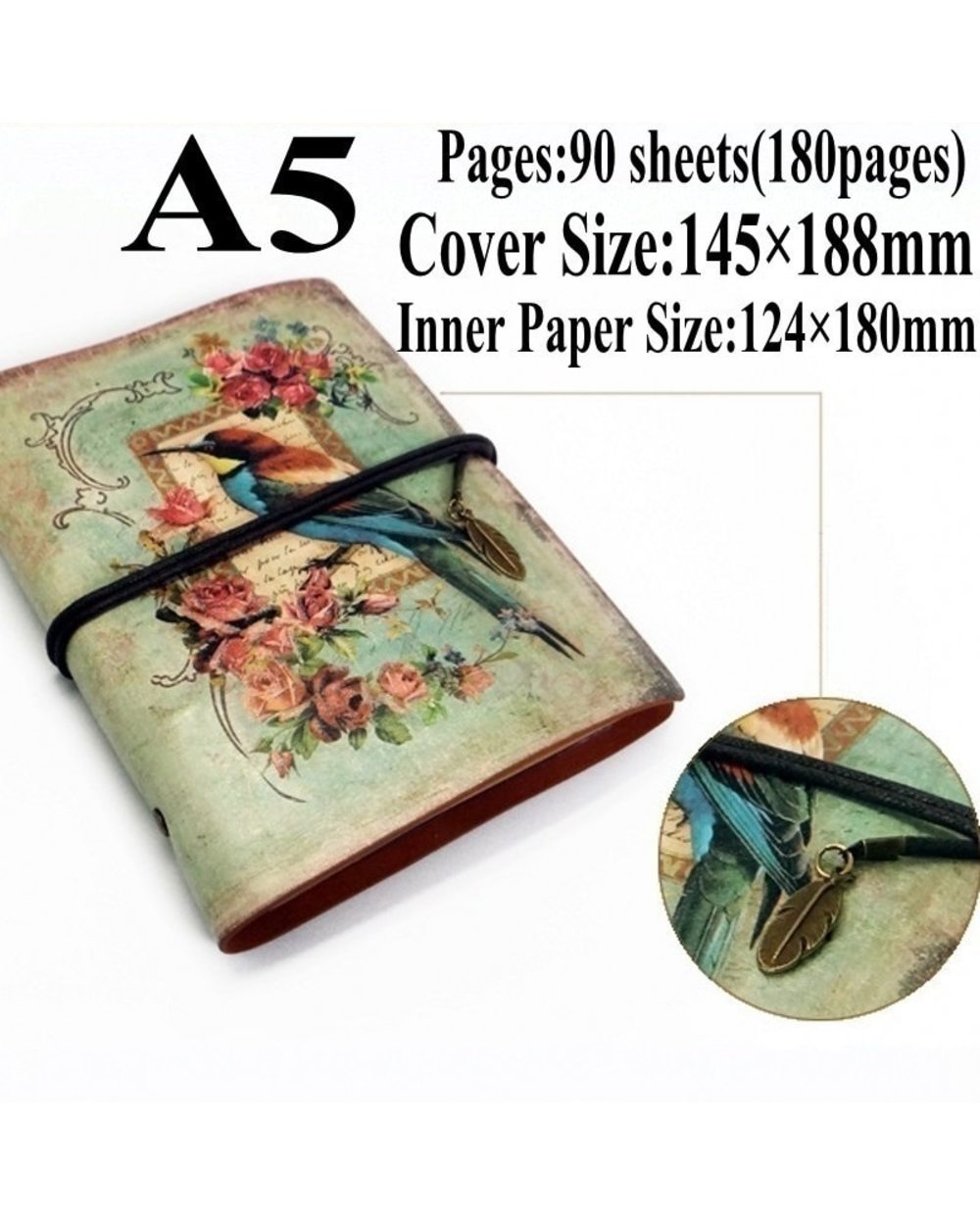 Vintage Stationery PU Leather Notebook Creative Journal Planner & Sketchbook front-1
