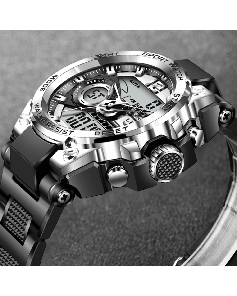 Digital Men Military Watch 50m Waterproof front-2