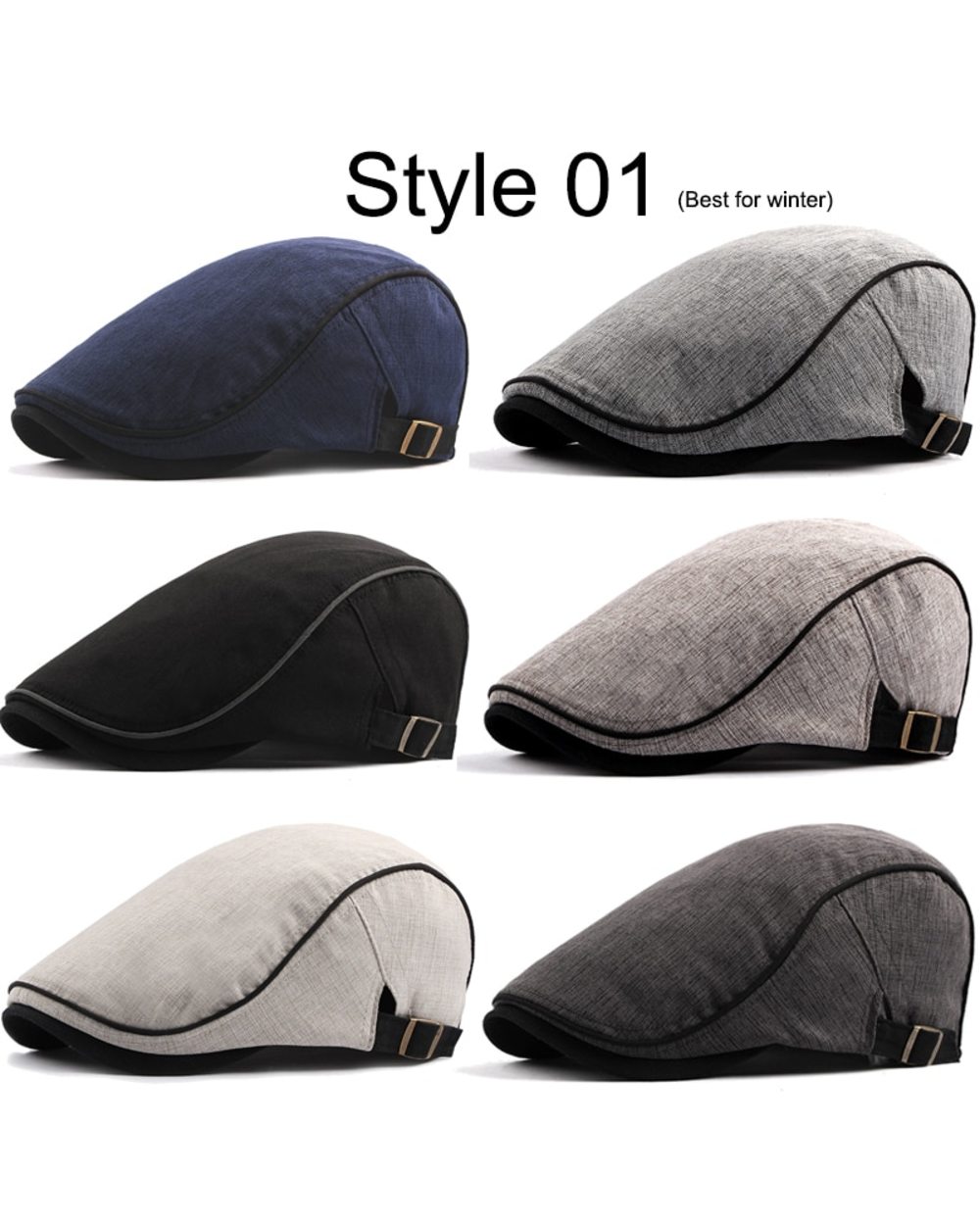 21 Types Men Berets 2021 Spring Autumn Winter Windproof Street Newsboy Beret Hat Retro England Hat Men Hats Peaked Pain front-2