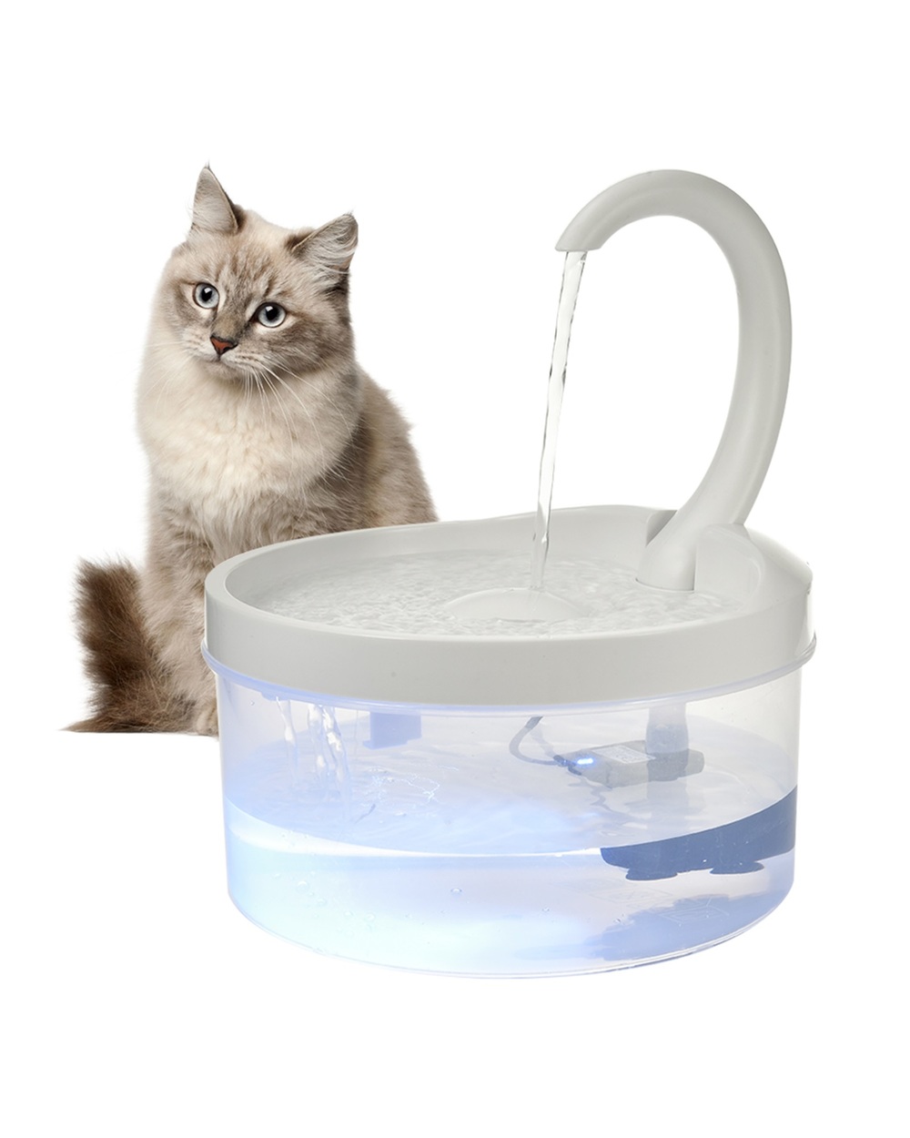 2L Automatic Cat Water Fountain Led Electric Mute Water Feeder Dog Pet Drinker Bowl Pet Drinking Dispenser For Cat Dog front-0