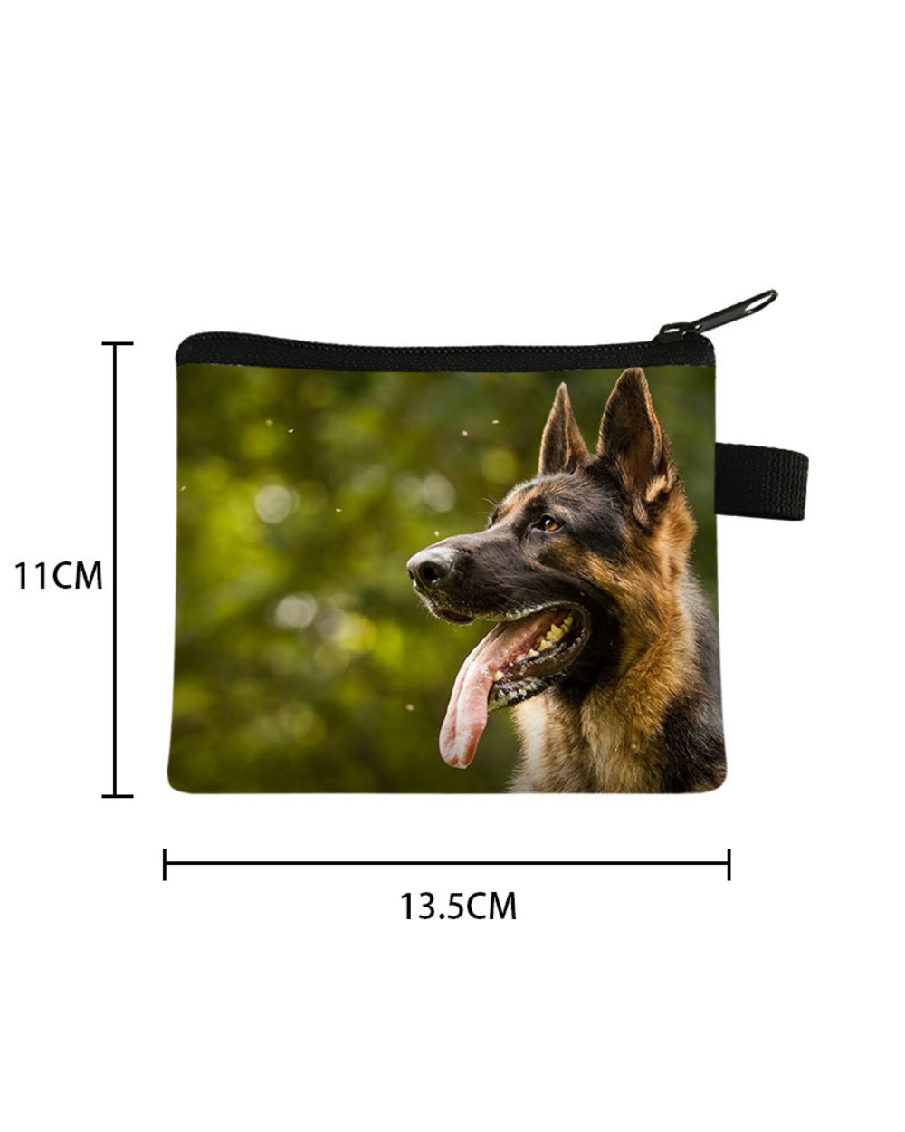 German Shepherd Dog Print Coin Purse Women Wallet Girls Clutch Money Holder Bag Zipper Pouch Cute Coin Bags front-3