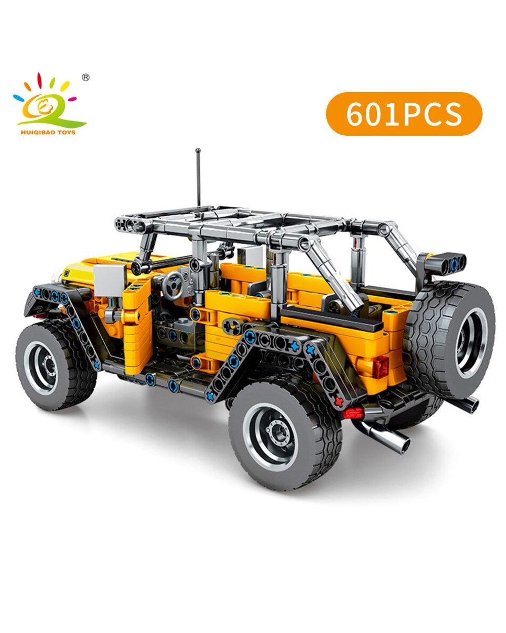 601pcs Off Road Vehicle Building Block Pull Back Car Bricks Technical MOC Creative Mechanical City Children Toy For Boy front-3