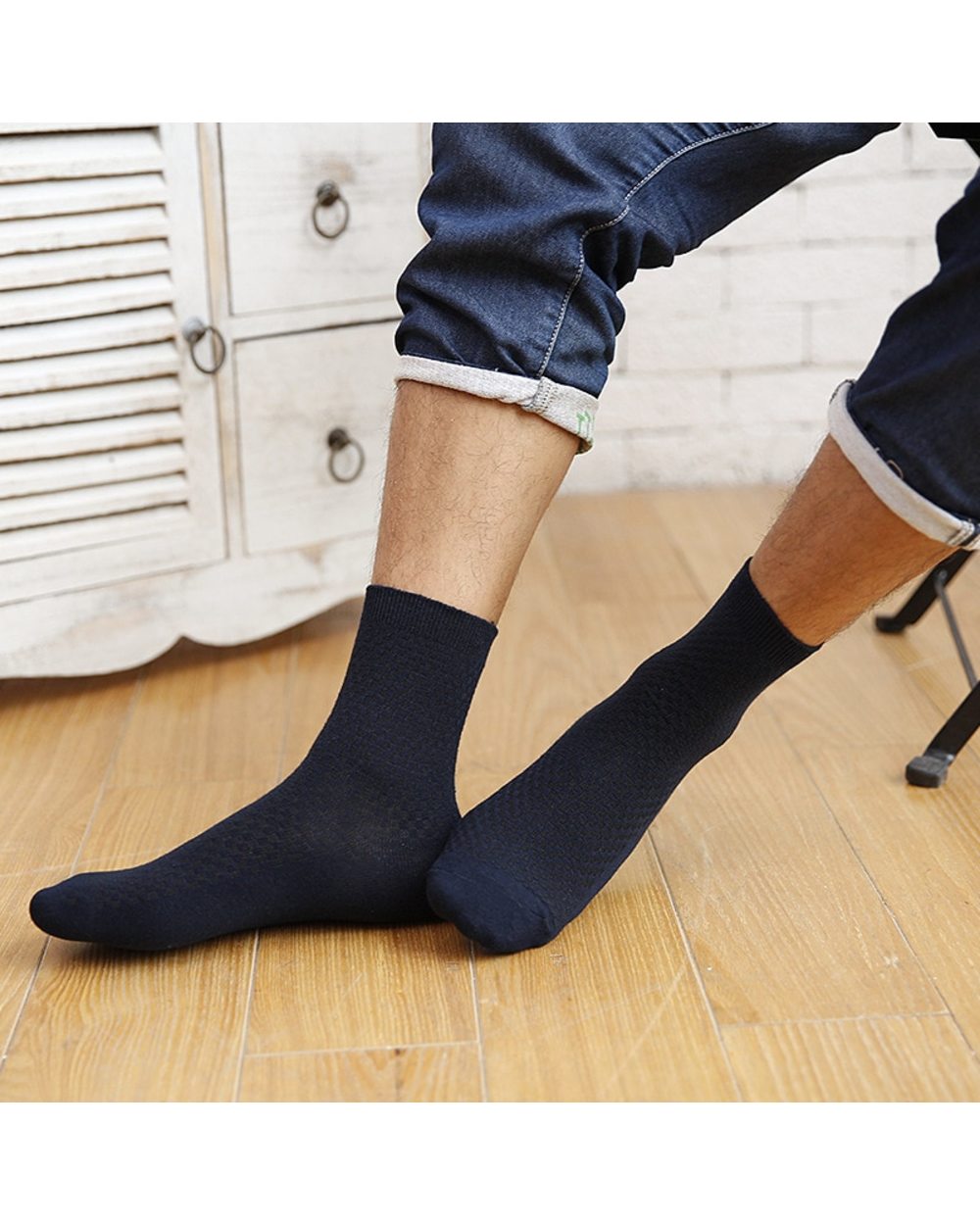 High Quality Combo 10 pairs of men's socks Fiber Socks Men Breathable Compression Long front-5