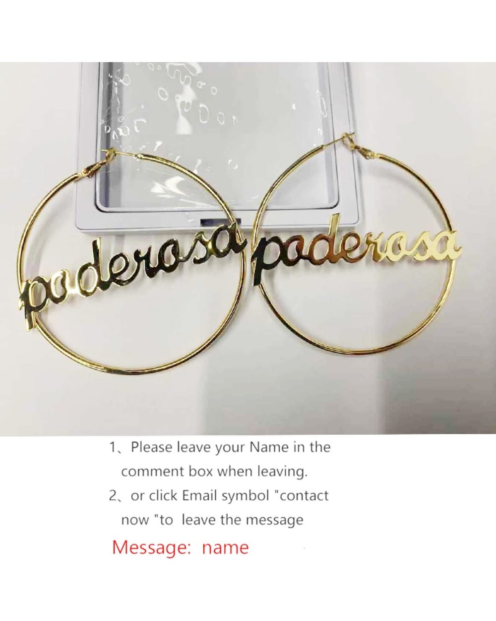 Custom Name Hoop Earring front-4