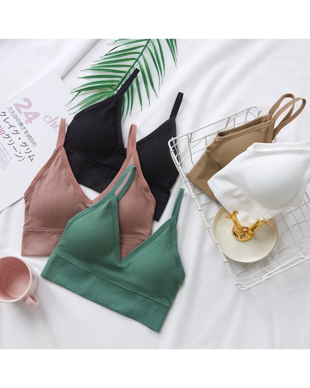 Women Sexy Crop Tops Tube Top Female Streetwear Seamless Sports Lingerie Bra Crop Top Bandeau Top Tank front-0