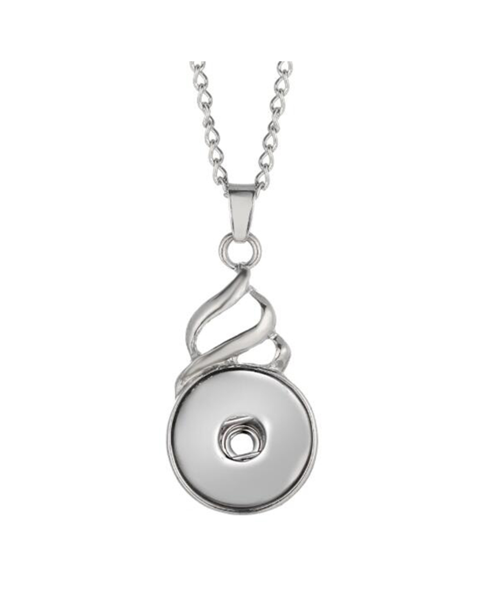 New Rhinestone Snap Jewelry 18Mm Snap Button Necklace With Chains Snap Pendant Necklace For Women Necklaces front-0