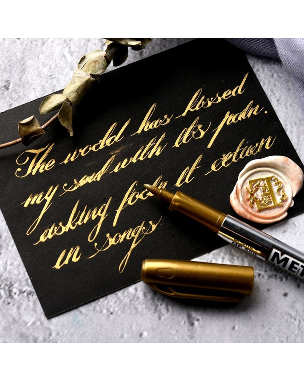 Gold Silver Paint Marker Water-base Marker Pen for Ceramics Glass Fabric Leather Dark Paper Painting Doodling DIY Crafts front-0