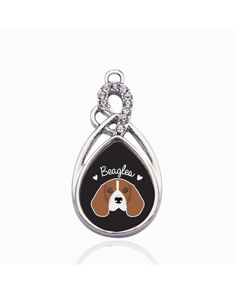 BEAGLE LOVER CIRCLE CHARM Charms For DIY Necklace/Bracelet/Choker Floating Pendant front-2