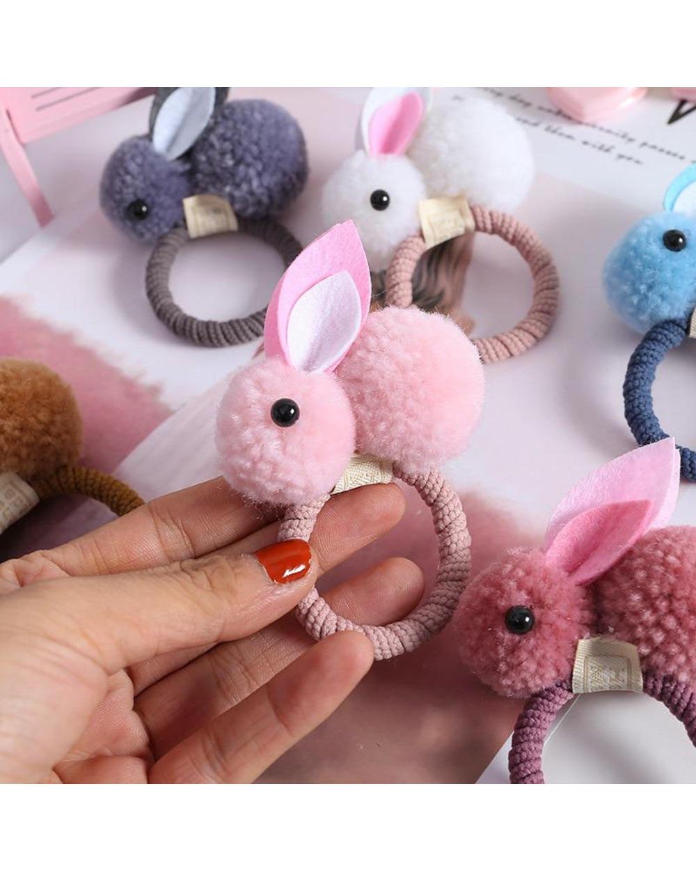 Plush Bunny Hairband/Hairpins front-7