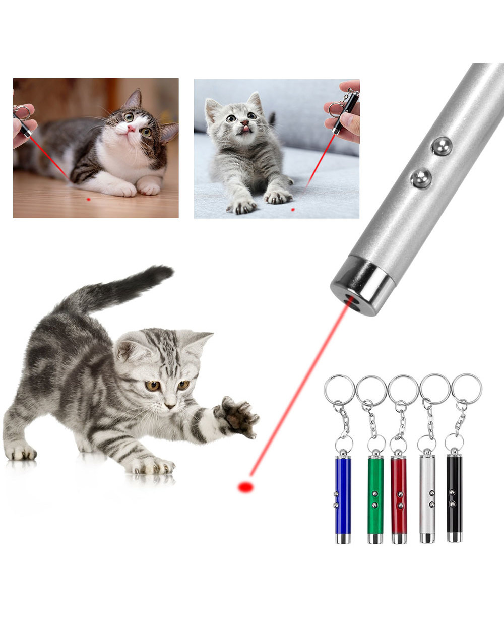 Mini Cat Dog Fun Pointer Red Light Laser front-0