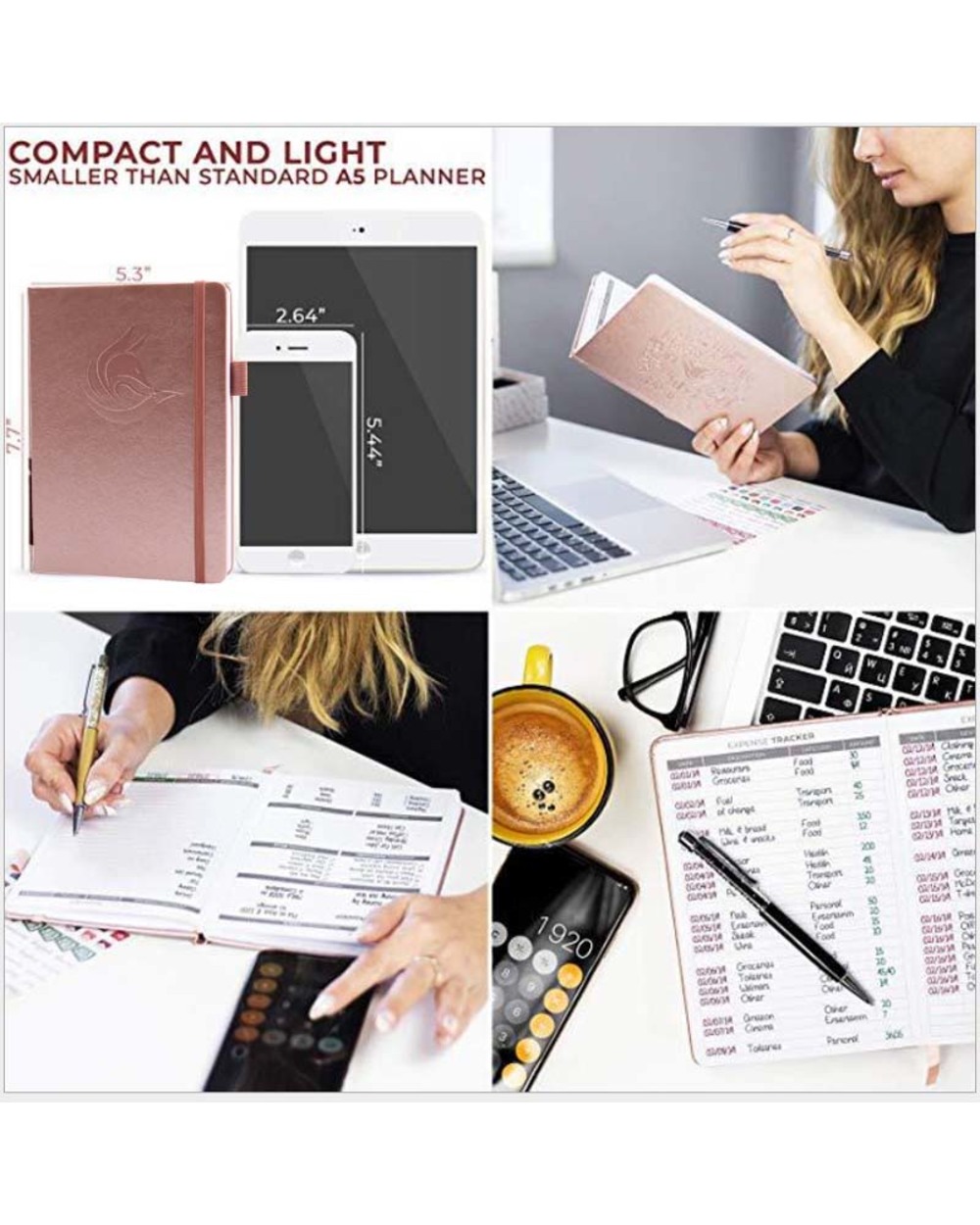 Monthly Weekly Planner Agenda Organizer Diary Journal Notebook Stationery Gift front-2