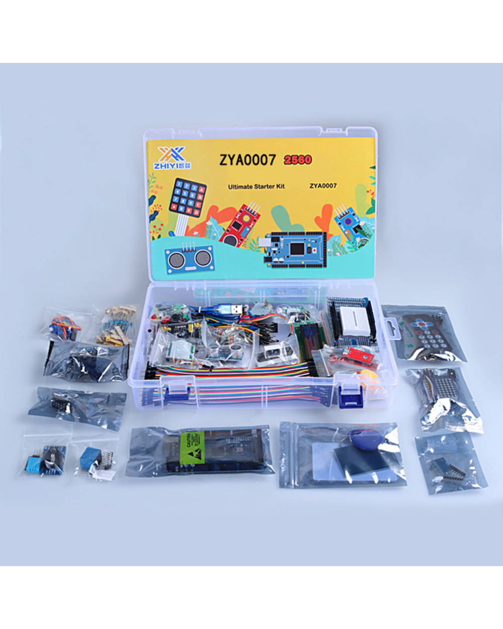 Zhiyitech Starter Sensor Kit For Arduino Project Student Diy Electronic Programming Learning Kits Circuit Board front-3