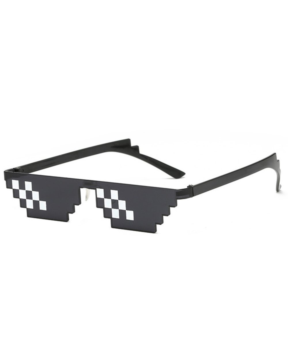 New Design Funny Mosaic Sunglasses Life Sun Glasses Pixel Black Retro Gamer Robot Sunglasses Birthday Party Cosplay Fa front-3