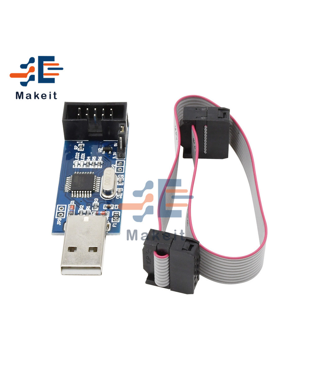 Avr Atmega16 Minimum System Board Atmega32 Development Board + Usb Isp Usbasp Programmer Isp Attiny 51 Board Module Diy front-3