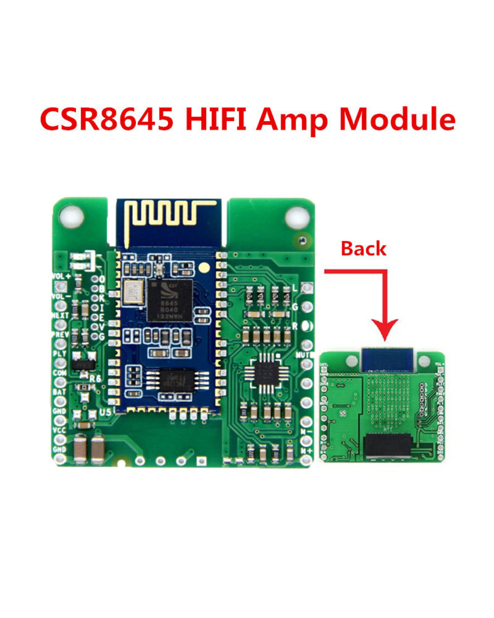 Dc 12V/5V Csr8645 Apt-X Lossless Music Hifi 4.0 Receiver Board Amplifier Module For Audio Car Amplifier Speaker front-0